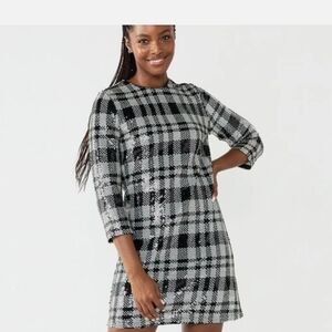 Draper James Black and Silver Sequin Dress